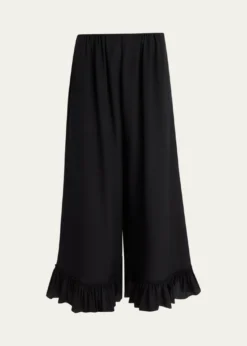 ChloeFlared Hem Silk Trousers