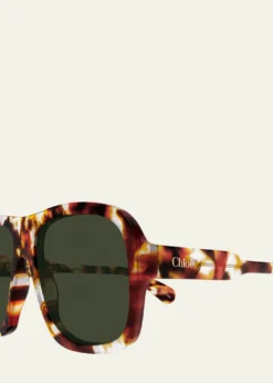 ChloeGayia 58mm Recycled Acetate Navigator Sunglasses