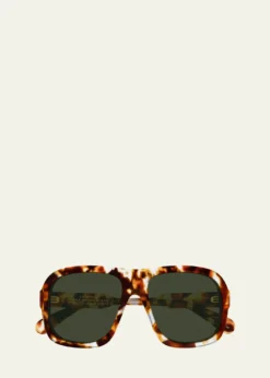 ChloeGayia 58mm Recycled Acetate Navigator Sunglasses