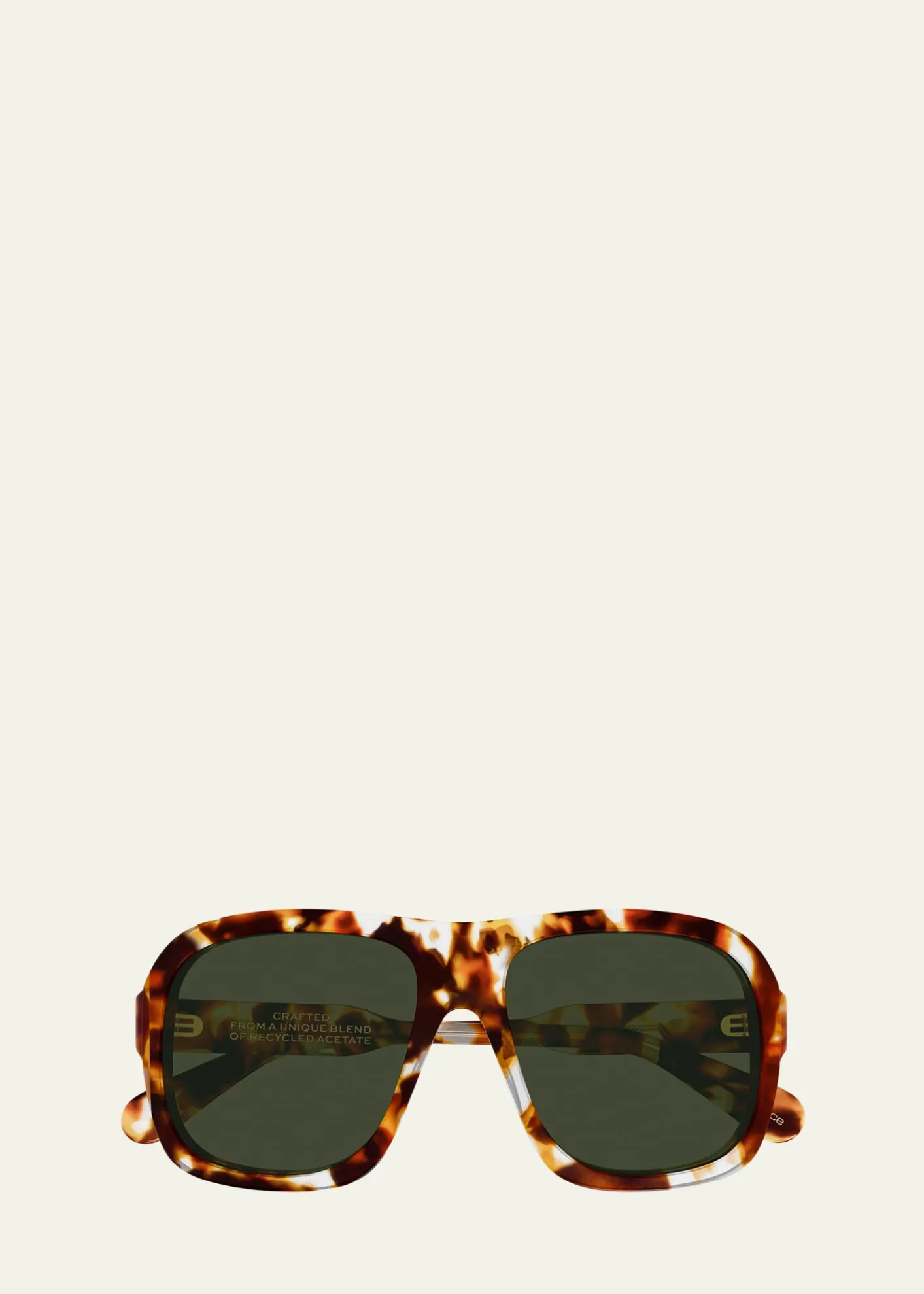 ChloeGayia 58mm Recycled Acetate Navigator Sunglasses