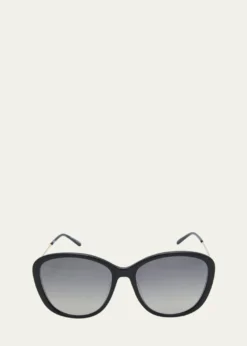 ChloeGradient Round Acetate Sunglasses