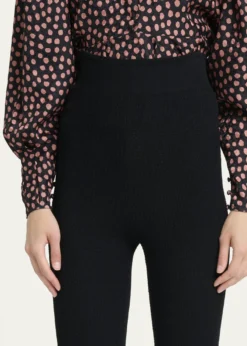 ChloeHoneycomb Stretch Knit Skinny-Leg Capri Pants