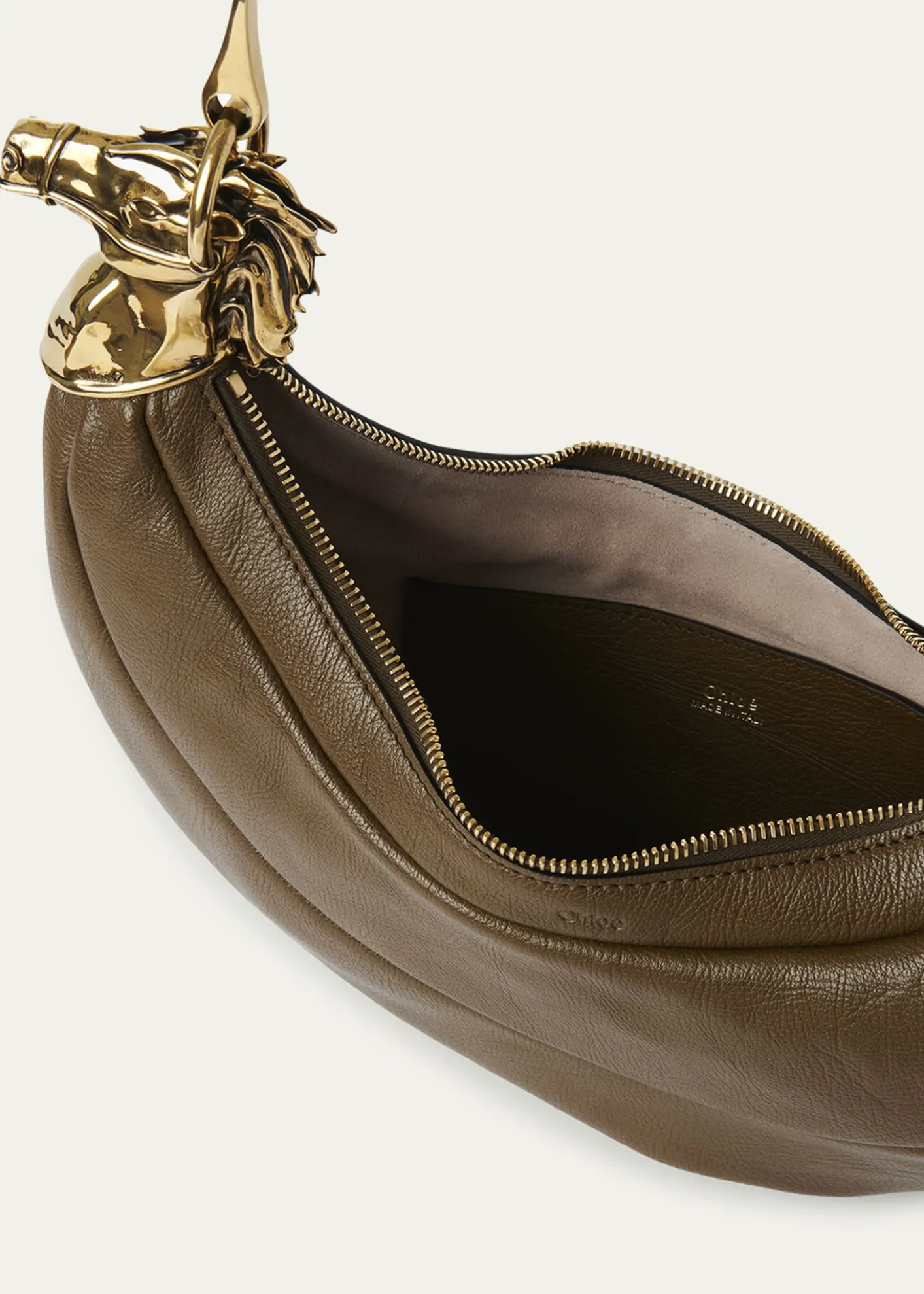 ChloeHorse Chain Shoulder Bag in Calfskin Leather