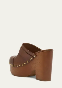 ChloeJeannette Leather Platform Clogs