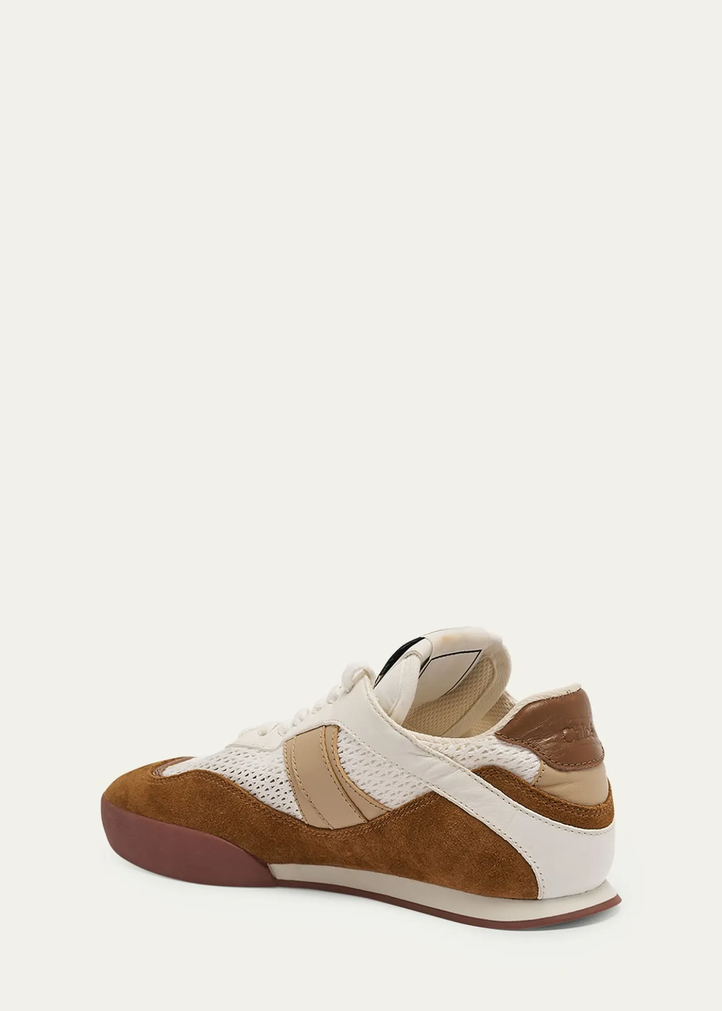 ChloeKick Mesh and Leather Low-Top Sneakers