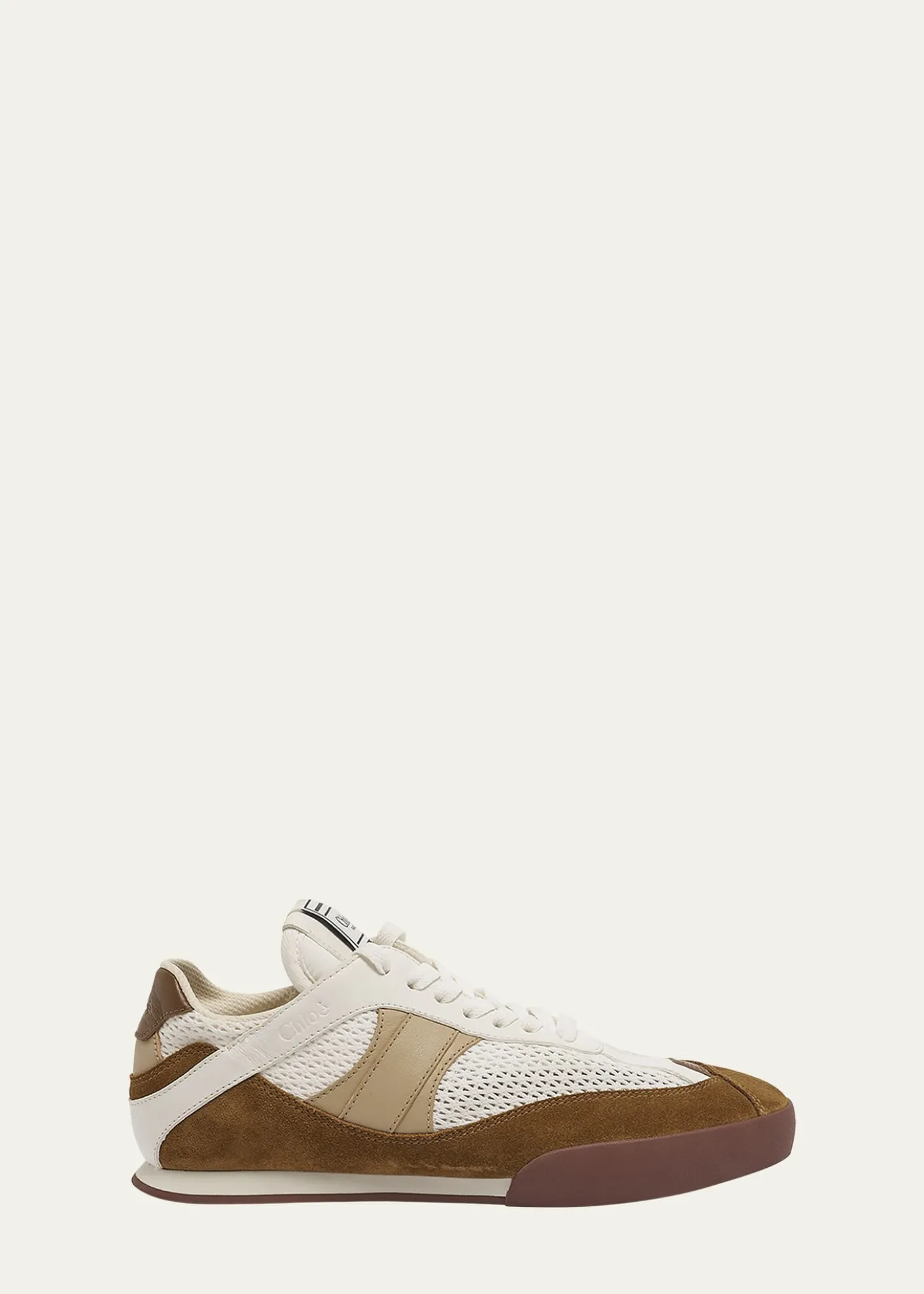 ChloeKick Mesh and Leather Low-Top Sneakers