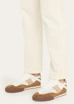 ChloeKick Mesh and Leather Low-Top Sneakers