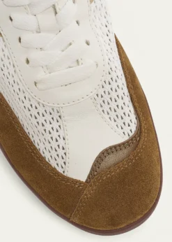 ChloeKick Mesh and Leather Low-Top Sneakers