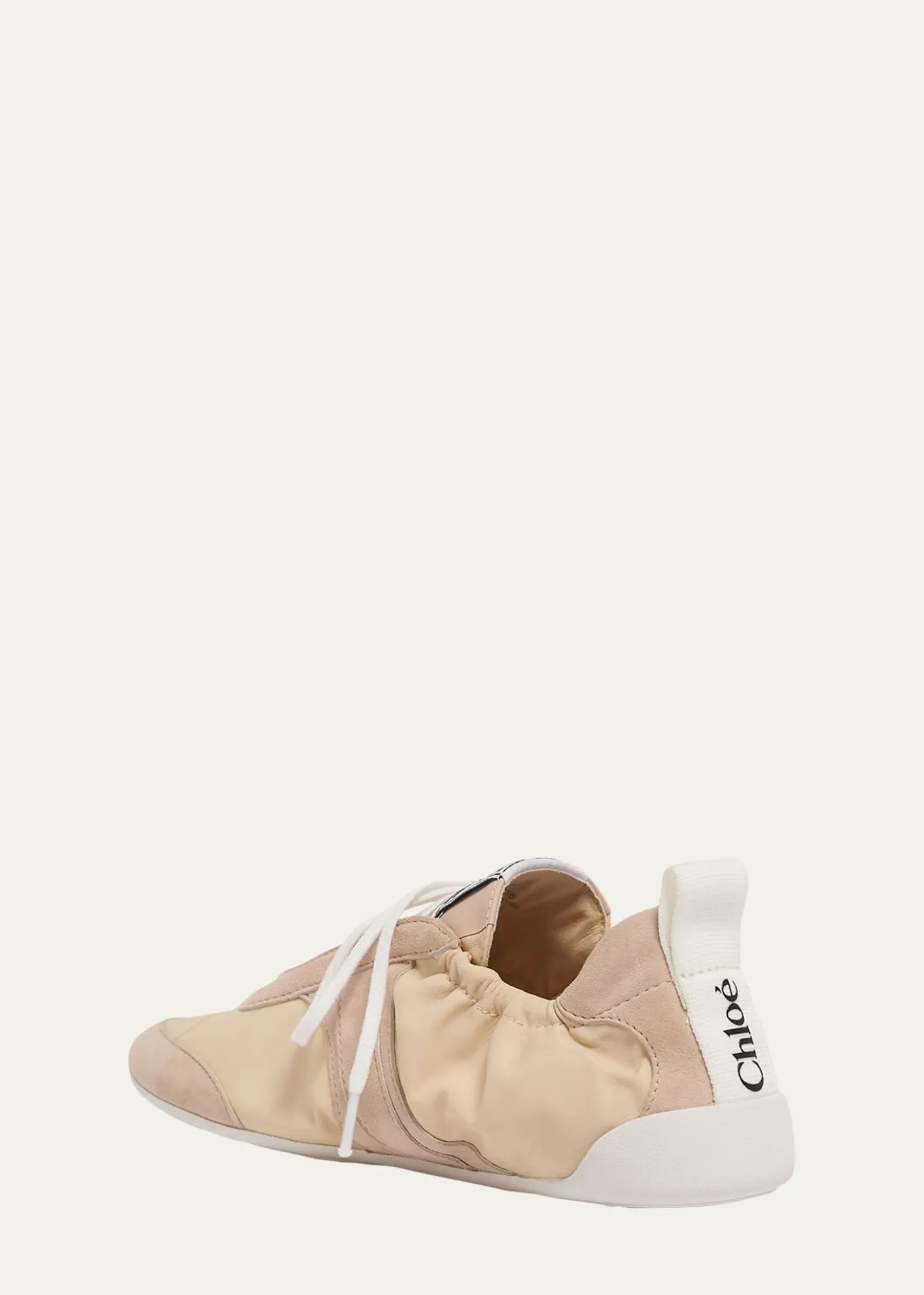 ChloeKick Mixed Leather Low-Top Sneakers