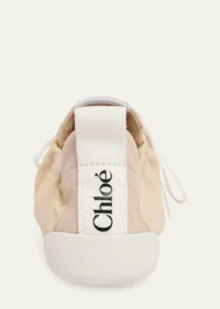 ChloeKick Mixed Leather Low-Top Sneakers