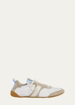 ChloeKick Mixed Leather Low-Top Sneakers