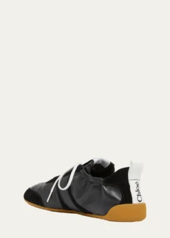 ChloeKick Mixed Leather Low-Top Sneakers