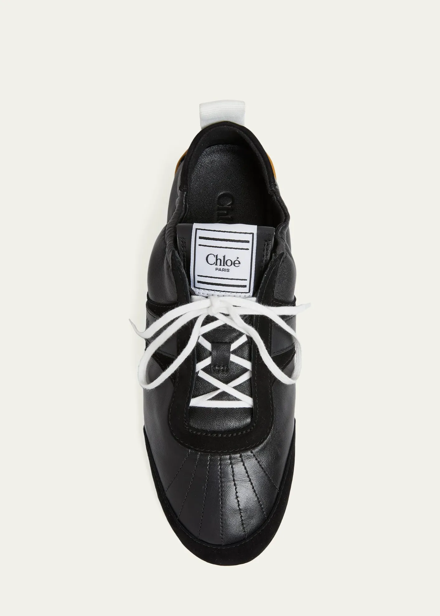 ChloeKick Mixed Leather Low-Top Sneakers