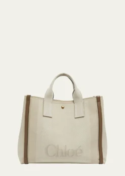 ChloeLarge Carry Tote Bag in Jacquard Canvas