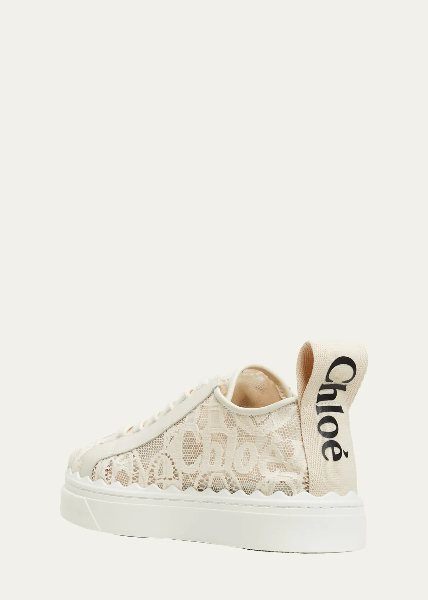 ChloeLauren Logo Lace Low-Top Sneakers