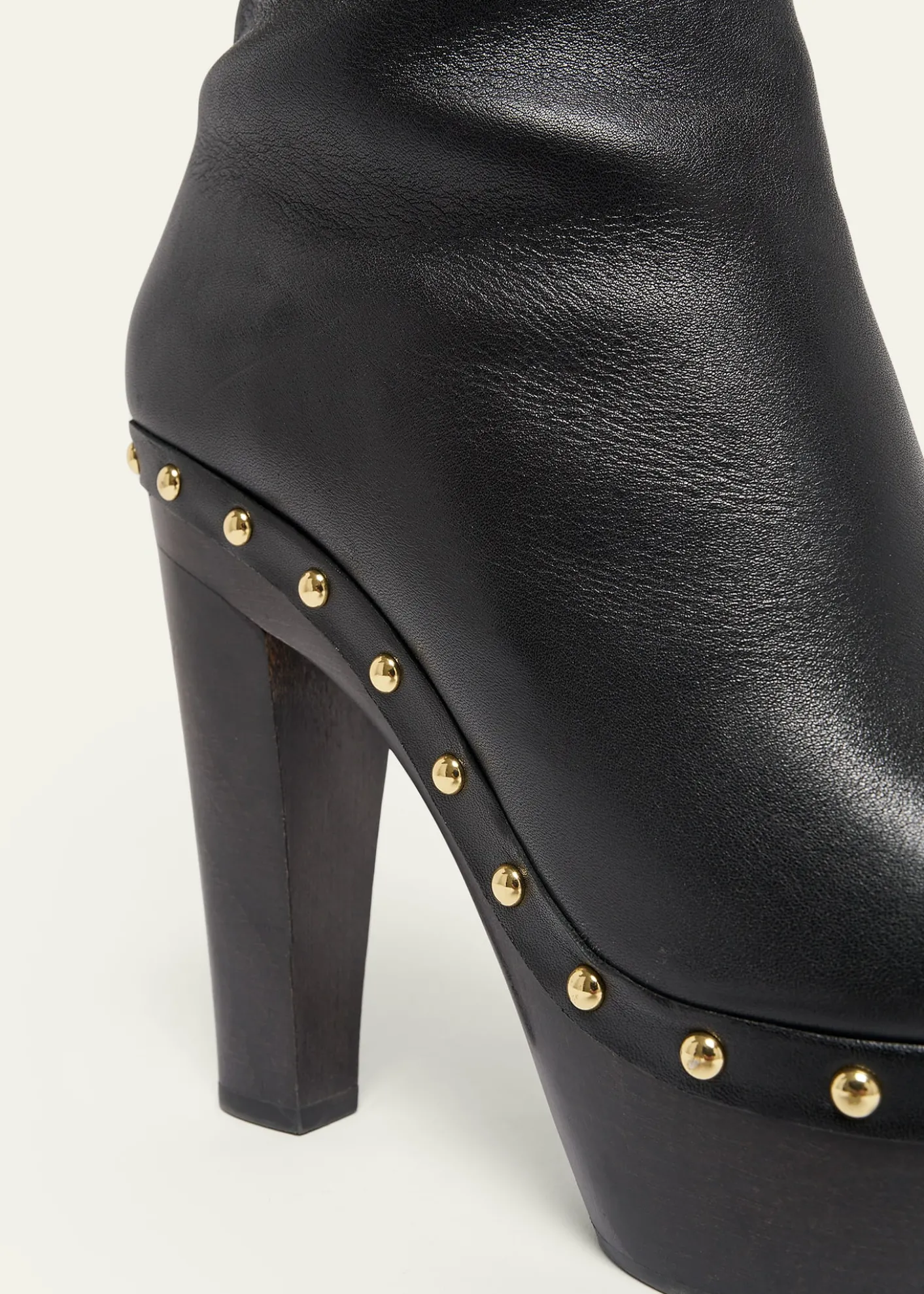 ChloeLola Leather Over-the-Knee Clog Boots