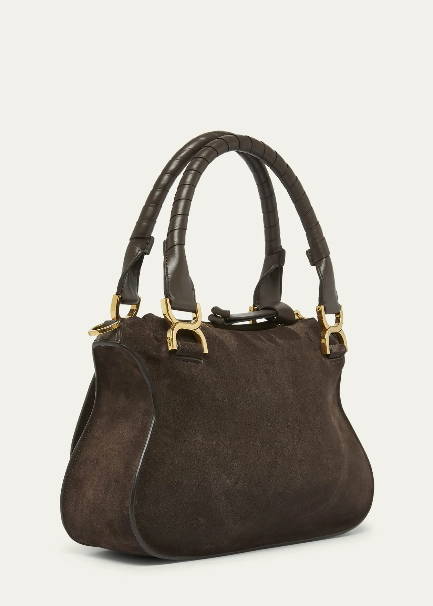 ChloeMarcie Double Carry Satchel in Calfskin Suede