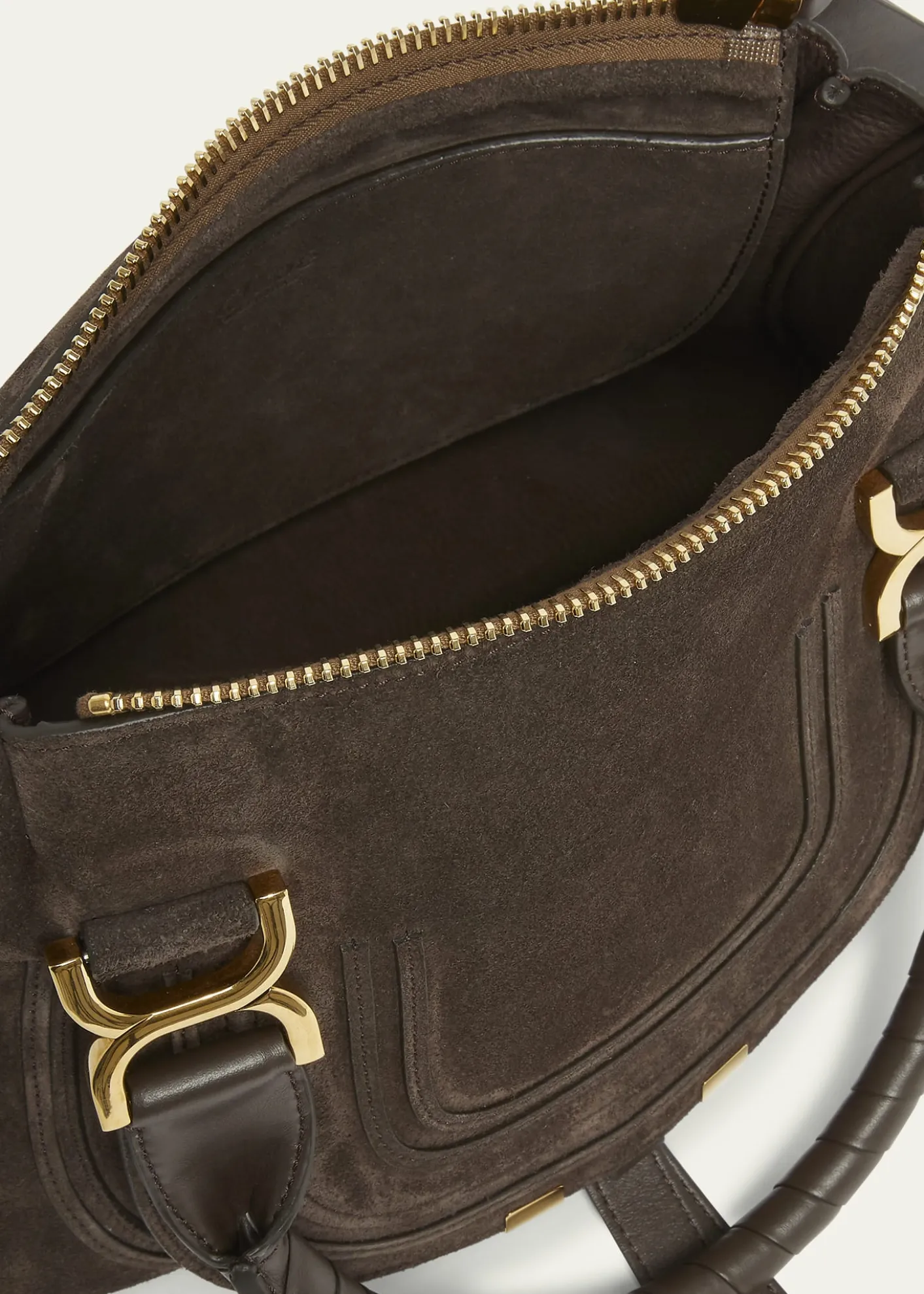 ChloeMarcie Double Carry Satchel in Calfskin Suede