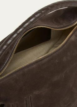 ChloeMarcie Large Saddle Shoulder Bag in Suede