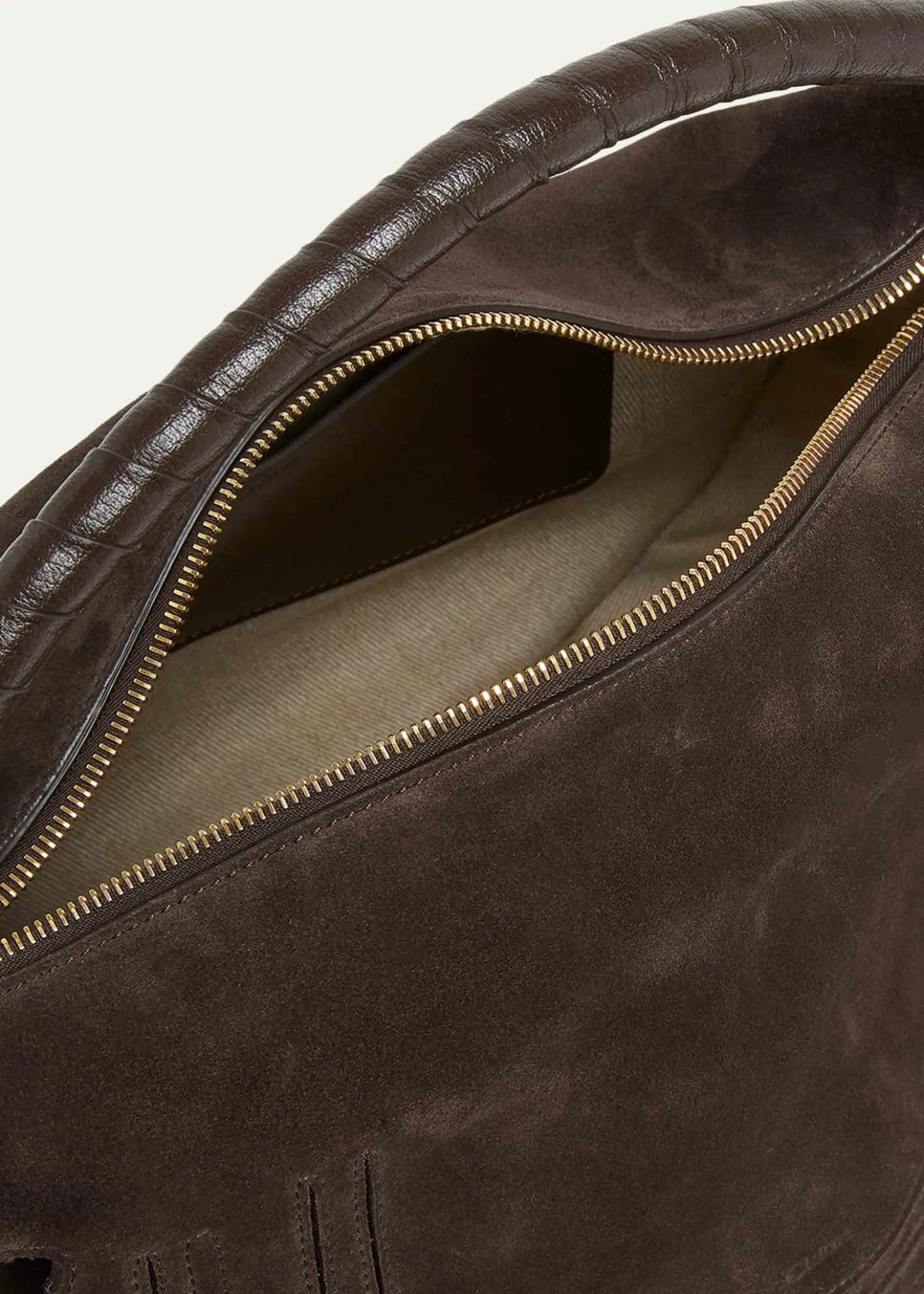 ChloeMarcie Large Saddle Shoulder Bag in Suede