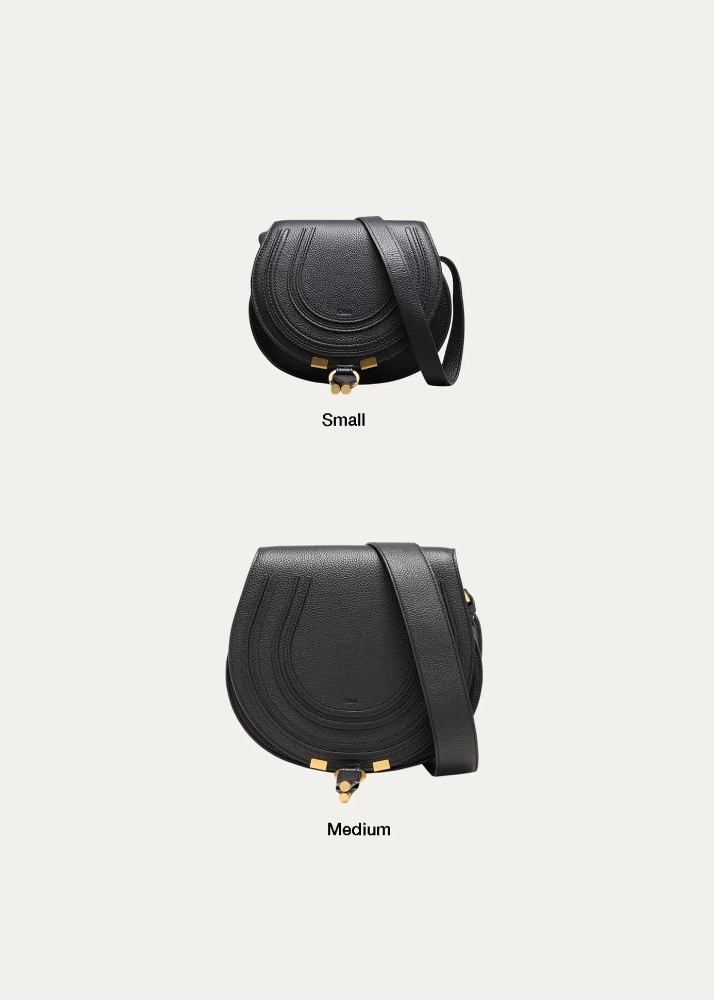ChloeMarcie Medium Slim Crossbody Bag in Grained Calfskin