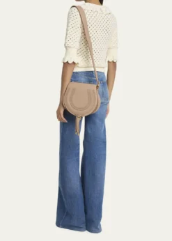 ChloeMarcie Medium Slim Crossbody Bag in Grained Calfskin