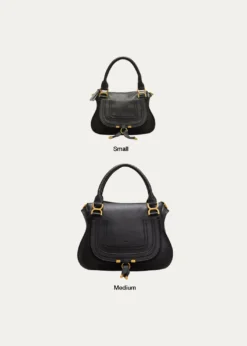 ChloeMarcie Small Satchel Bag in Grained Calfskin