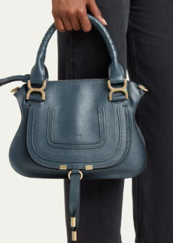 ChloeMarcie Small Satchel Bag in Grained Calfskin