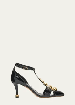 Chloe70mm Cleia Studded Patent Leather Pumps
