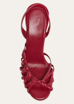Chloe95mm Estra Knotted Leather Sandals
