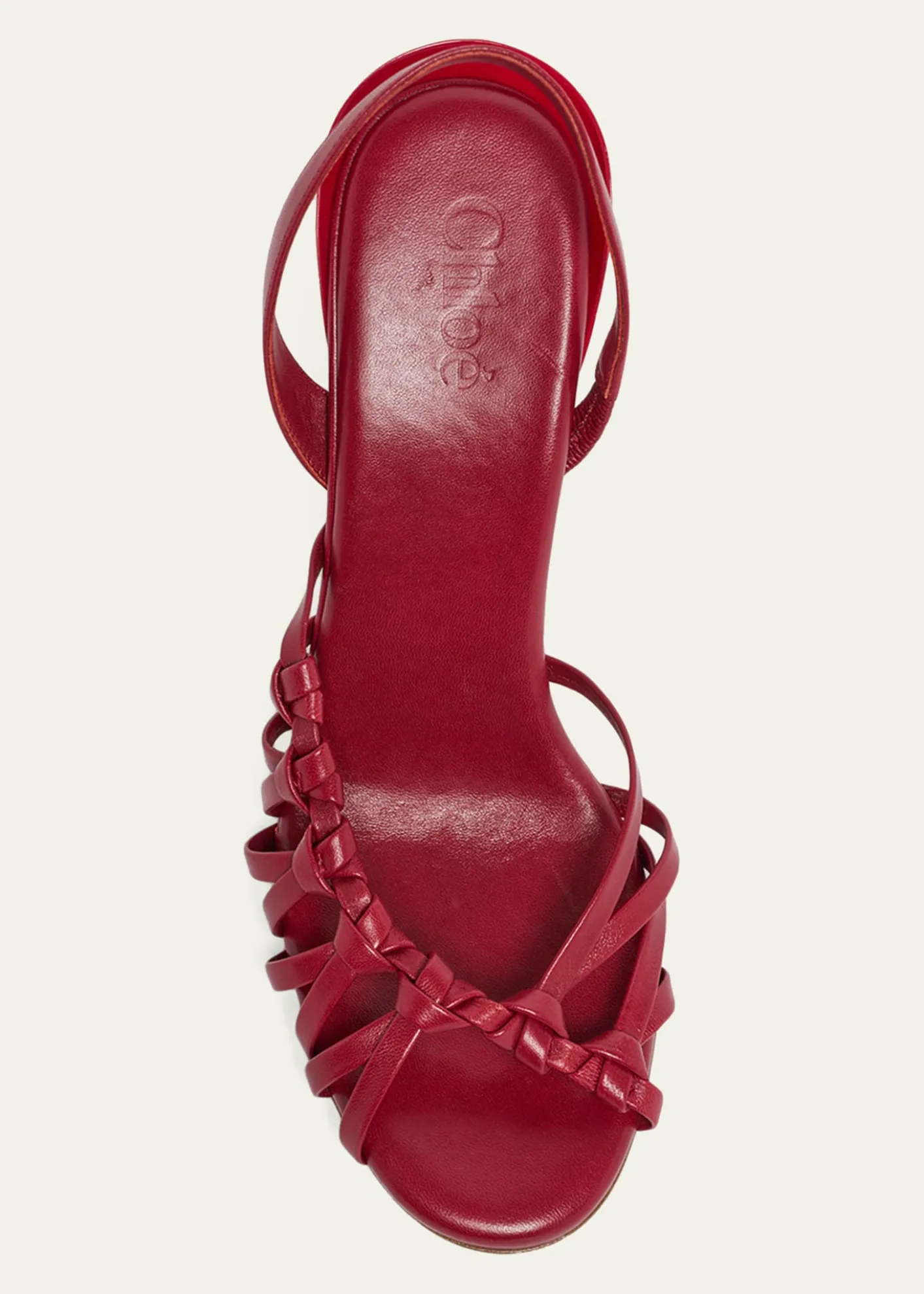 Chloe95mm Estra Knotted Leather Sandals