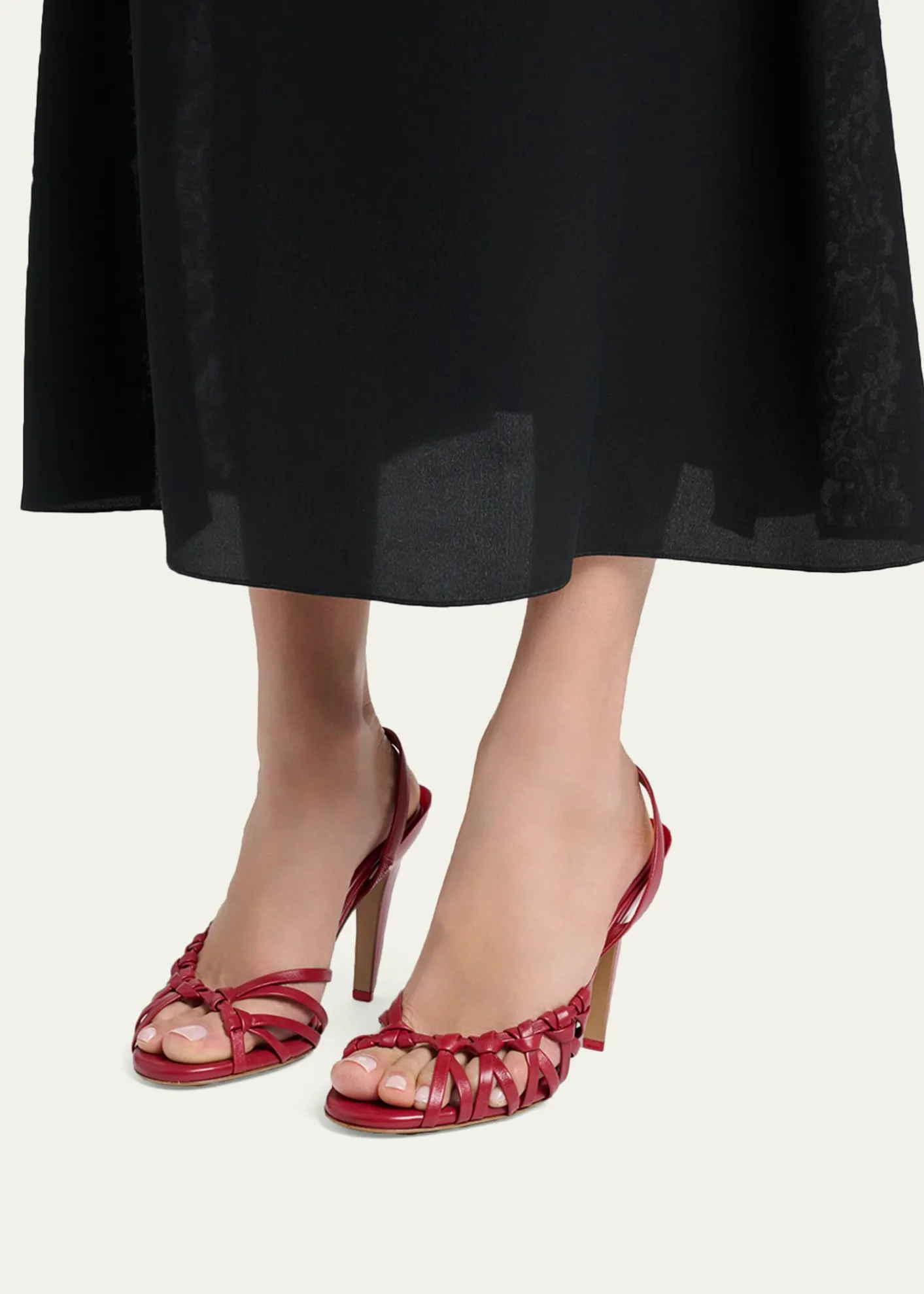 Chloe95mm Estra Knotted Leather Sandals