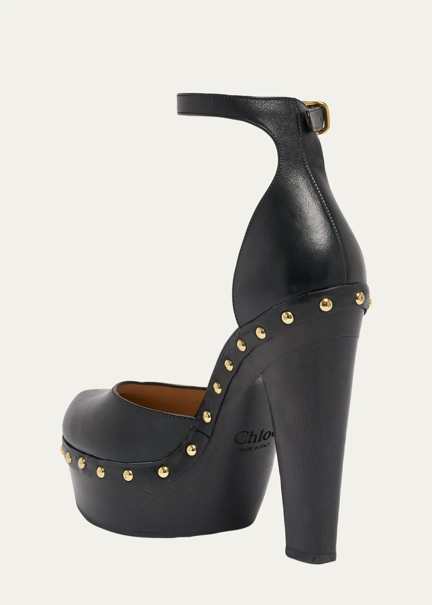 Chloe130mm Lola Leather Platform Pumps