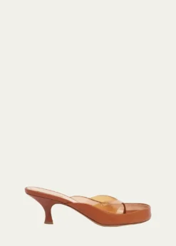Chloe55mm PVC Leather Thong Sandals
