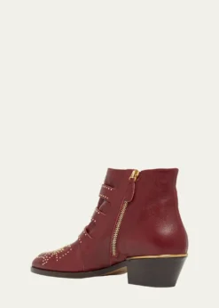Chloe40mm Susanna Studded Leather Ankle Booties