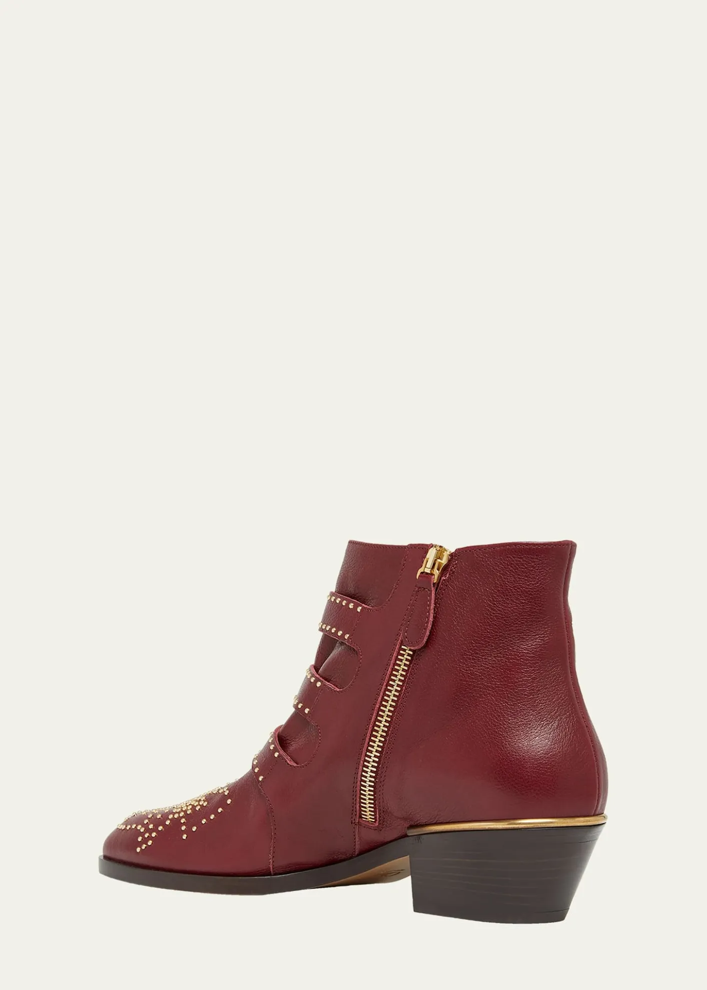Chloe40mm Susanna Studded Leather Ankle Booties