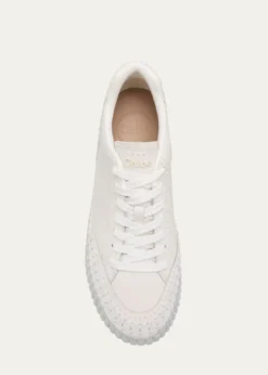 ChloeNama Platform Speckled Mix Leather Sneakers