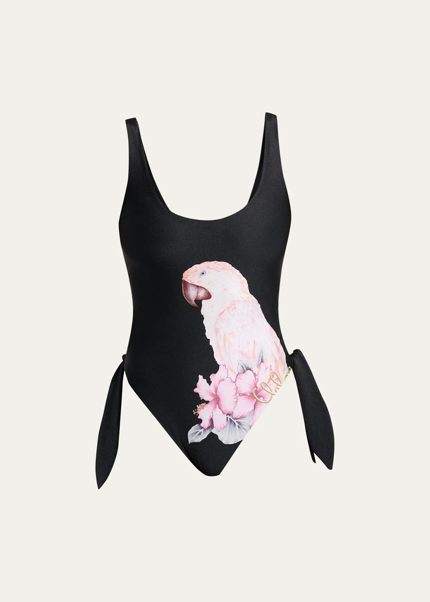 ChloeParrot Print One-Piece Swimsuit