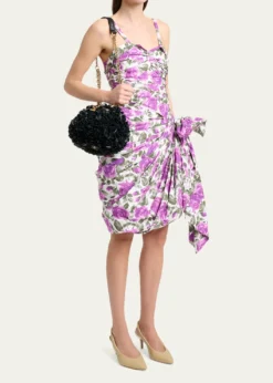 ChloePlisse Ruffle Leather Shoulder Bag