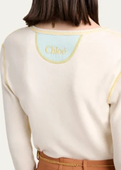 ChloeRibbed Cotton Jersey Top