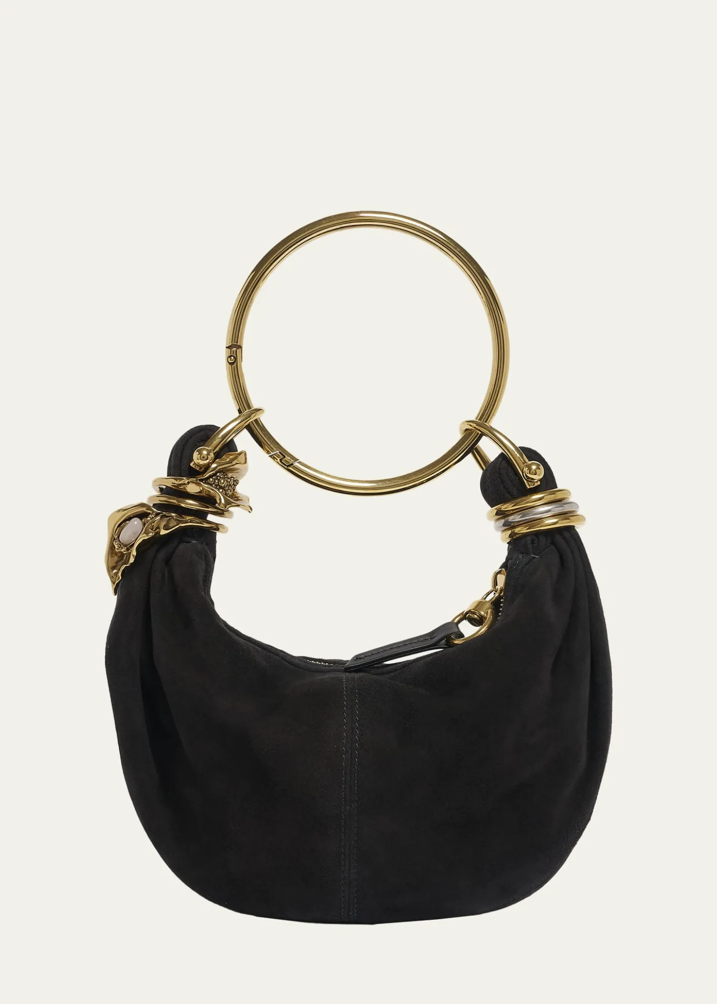 ChloeSculptural Bracelet Bag in Suede