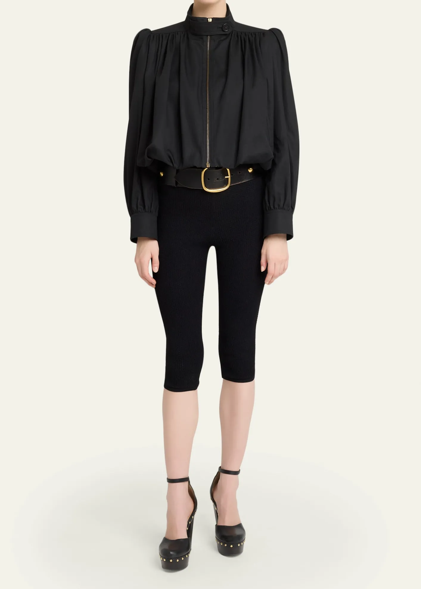 ChloeShirred Canvas Jacket