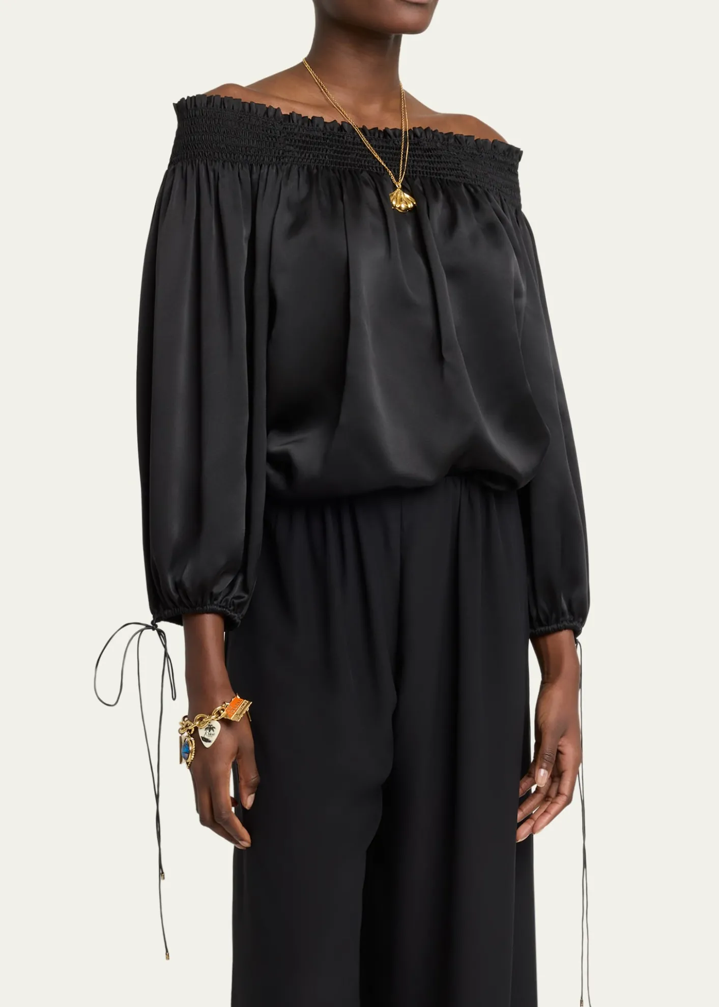 ChloeSilk Off-The-Shoulder Top