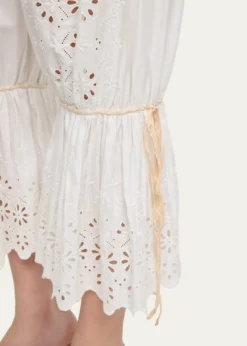 ChloeSoft Cotton Eyelet Pants