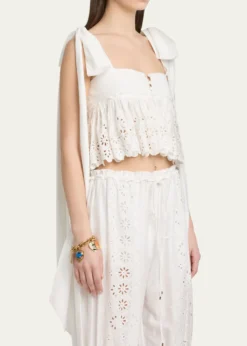 ChloeSoft Cotton Eyelet Top