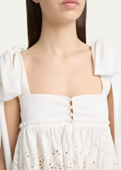 ChloeSoft Cotton Eyelet Top