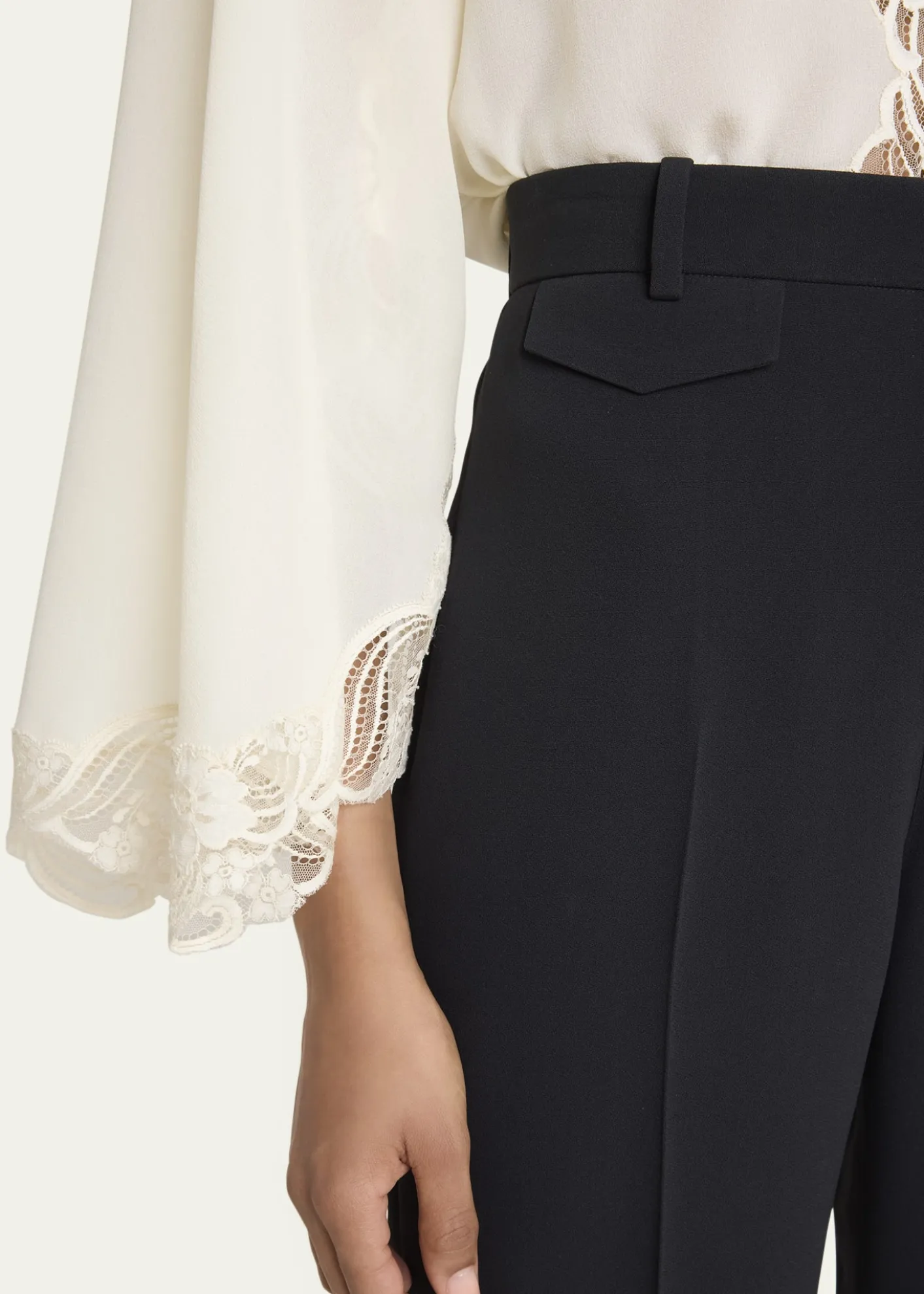 ChloeSoft Crepe Wide-Leg Pants