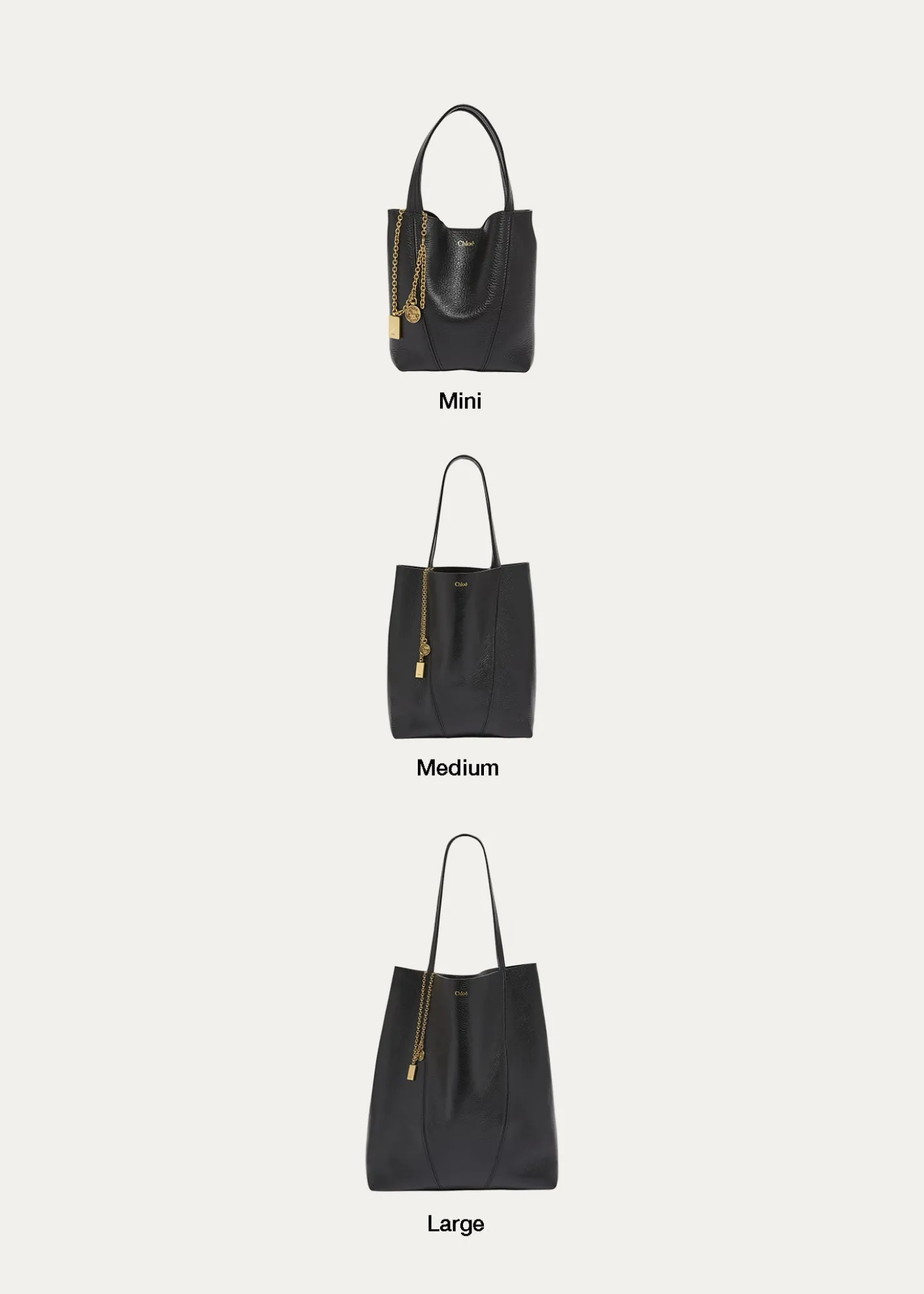 ChloeSpin Medium Tote Bag in Leather