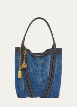 ChloeSpin Mini Tote Bag in Cotton Denim