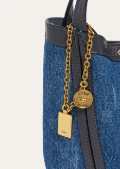 ChloeSpin Mini Tote Bag in Cotton Denim
